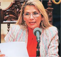  ?? FOTO: INTERNET ?? El gobierno interino de Jeanine Áñez dio un paso importante en la búsqueda de la paz política con Venezuela.