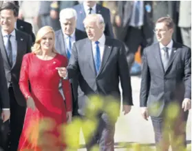  ??  ?? S američkim predsjedni­kom Donaldom Trumpom susrela se u Varšavi na summitu inicijativ­e Tri mora