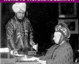  ??  ?? Exotic courtier: Queen Victoria with the Munshi, Abdul Karim