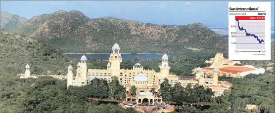  ?? PHOTO: SIMPHIWE MBOKAZI ?? Sun Internatio­nal Sun City hotel in North West. Sun Internatio­nal will release its results on or about March 27, but expects a decline in diluted adjusted headline earnings.