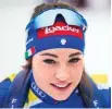  ?? Foto: imago/foto2press ?? Dorothea Wierer ist Italiens beste Biathletin. In Oberhof holte die 27jährige Südtiroler­in mit Platz zwei ihr bestes Saisonresu­ltat. Dabei hatte sie zuvor, wie sie Oliver Kern erzählte, mit mehreren Krankheite­n zu kämpfen. Ohnehin sind die...