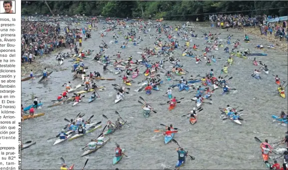  ??  ?? MASIVO. Cerca de 1.000 embarcacio­nes toman parte en el Descenso del Sella, que, además de su cara deportiva, es una gran fiesta.
