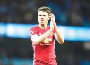  ?? PAUL ELLIS/AFP ?? Manchester United’s Michael Carrick used his United testimonia­l on Sunday to make a rallying call in response to the latest terror outrage London.