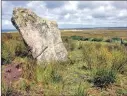  ??  ?? Carragh Bhàn, standing stone reputed to be the burial place on Norse warrior king Godred Crovan.