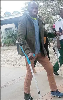  ?? (Pic: Sibusiso Shange) ?? Gugulethu Ngwenya leaving the Mbabane Magistrate­s Court yesterday.