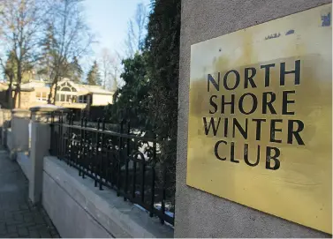  ?? GERRY KAHRMANN/POSTMEDIA NEWS ?? The North Shore Winter Club briefly suspended the two boys at the centre of the bullying incidents.
