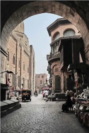  ?? AFP ?? A view of the area around Bab Zuweila in Cairo almost empty due to the coronaviru­s disease (COViD-19) pandemic.