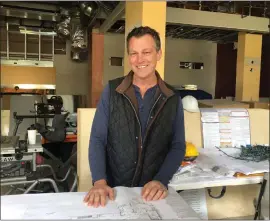 ?? PHOTO BY LAURA NESS ?? Restaurate­ur Darren Matte is getting ready to open Parkside in the former Boulanger building in downtown Los Gatos. “We want to preserve as much of the bones and exterior of the building as possible, while completely redoing the interior,” Matte says.