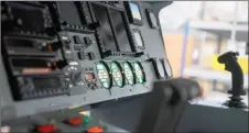  ?? ?? Cockpit of the Airlander 10 prototype at the Hybrid Air Vehicles centre in Bedford, England.