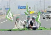  ?? RAJ K RAK/HT PHOTO ?? Protesters at New Delhi’s Ghazipur border.