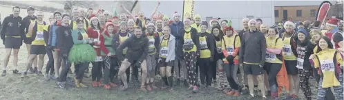  ??  ?? FESTIVE SPIRIT: Northowram Pumas at the West Yorkshire Winter League race in Dewsbury.