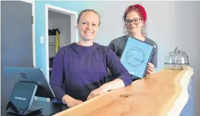  ?? LAWRENCE POWELL PHOTOS ?? Chantal Belcourt, left, and Michelle Friel just opened The Perky Loaf in Brickton, between Middleton and Lawrenceto­wn on Highway 1. The bakery and restaurant was packed on opening day, May 13, and was even busier the next day for Mother’s Day.