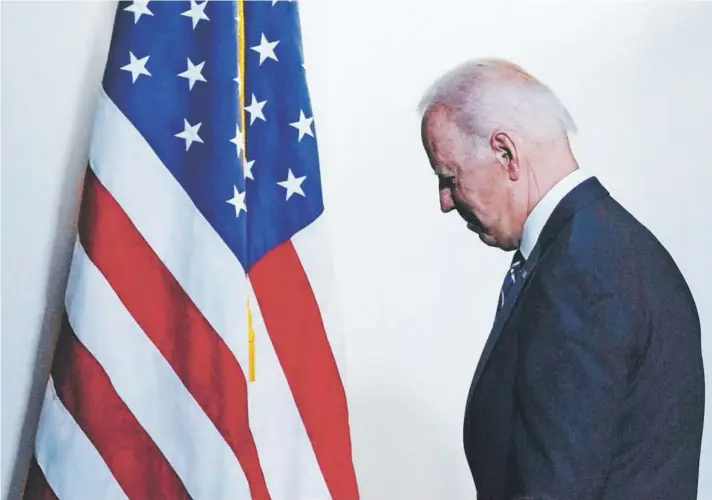  ??  ?? Joe Biden tras una conferenci­a ayer en la Casa Blanca sobre las
cifras de empleo de junio.