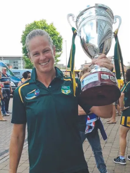  ?? Picture: SUPPLIED ?? Tahnee Norris with the trophy for the 2013 World Cup, a game changer for the women’s league.