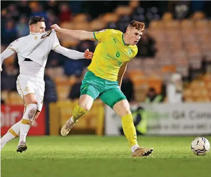  ?? Picture: Cameron Smith/Getty ?? Jake O’Brien, right, in action during his loan spell at Swindon Town