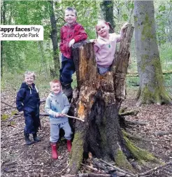  ??  ?? Happy faces Play at Strathclyd­e Park