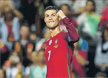  ?? FOTO: EFE ?? Cristiano Ronaldo fue autor de un ‘hat trick’ en el anterior partido ante las Islas Feroe