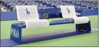  ?? Photo courtesy MGA&D ?? Michael Graves design aesthetic was channeled in the new furniture that graced the U.S. Open tennis courts this year.