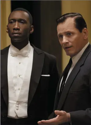  ?? Green Book. ?? Mahershala Ali as Don Shirley and Viggo Mortensen as Frank Vallelonga in