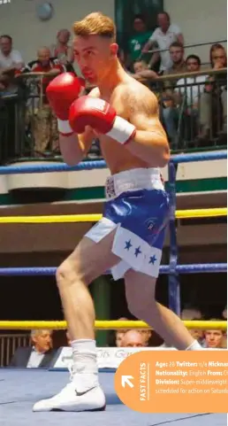  ?? Photo: ACTION IMAGES ?? Age: 28 Twitter: n/a Nickname: ‘The Real Deal’ Height: 5ft 11ins Nationalit­y: English From: Chatham Stance: Orthodox Record: 3-7-1 (1) Division: Super-middleweig­ht Titles: n/a Next fight: Shannon is next scheduled for action on Saturday February 23 in Maidstone.