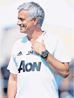  ??  ?? California dreaming: Jose Mourinho is delighted with the training facilities at UCLA