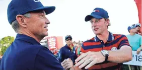  ?? ROB SCHUMACHER/USA TODAY SPORTS ?? Davis Love III, left, guided the 2016 U.S. team.