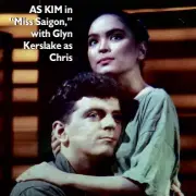  ??  ?? AS KIM in “Miss Saigon,”
with Glyn Kerslake as
Chris