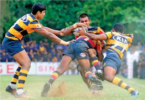  ??  ?? Action at the Bradby 1st leg in Pallakele