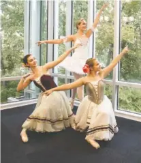  ?? DALTON BALLET CONTRIBUTE­D PHOTO ?? Julia Tucker as Gerda, Holly Potts as the Snow Queen and Charlotte Edwards as Kay, from left.