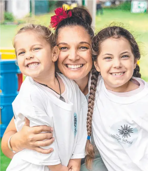  ?? ?? The Village School founder and principal Bianca Nuss with daughters Iliana (left) and Pepper.