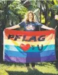  ??  ?? NADIA KEAN-AYUB San Diego County PFLAG Southbay regional director, San Diego County PFLAG board secretary, Southbay Pride Board secretary Pride is a symbol of hope, hope that one day my loved one will be accepted, and safe, in all the same spaces I am.