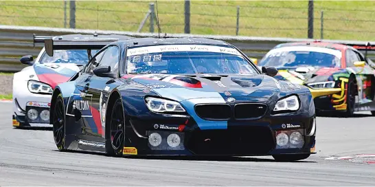  ?? Pictures: Dave Ledbitter ?? LOCAL CHARGER. South African Sheldon van der Linde drove the Walkenhors­t BMW M6 GT3 hard and quick on Saturday, to play a large part in the team’s Kyalami 9 Hour race victory.