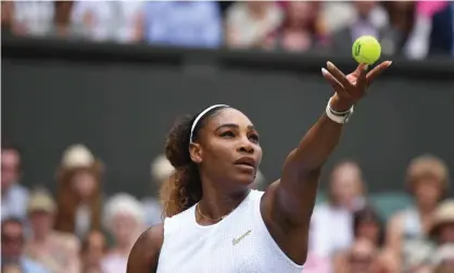  ??  ?? Love match ... Serena Williams prepares to serve. Photograph: Ben Stansall/AFP/Getty Images