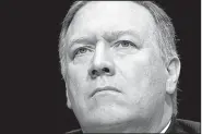  ?? AP/JACQUELYN MARTIN ?? “I think they find anyplace that they can make our lives more difficult, I think they find that’s something that’s useful,” CIA Director Mike Pompeo, shown in a May file photo, said on Thursday about Russia.