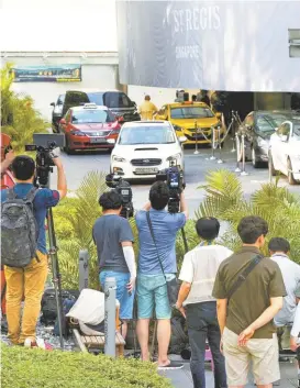  ?? JOSEPH NAIR/AP ?? La prensa local afirma que Kim Jong-un llegará al hotel Saint Regis.