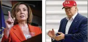  ?? GETTY IMAGES GETTY IMAGES ?? Nancy Pelosi made the case that she would rather see Trump voted out of office. President Donald Trump says it’s “case closed” in regard to the Mueller report.