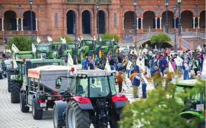  ?? EP ?? El sector viene protestand­o contra el decreto de transición de la PAC