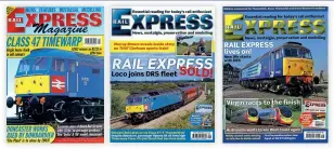  ??  ?? Unsurprisi­ngly, ‘our’ loco has featured on the cover several times – firstly in the guise of No. 47853, which was named by Virgin Trains in 2002 and carried on into DRS ownership.