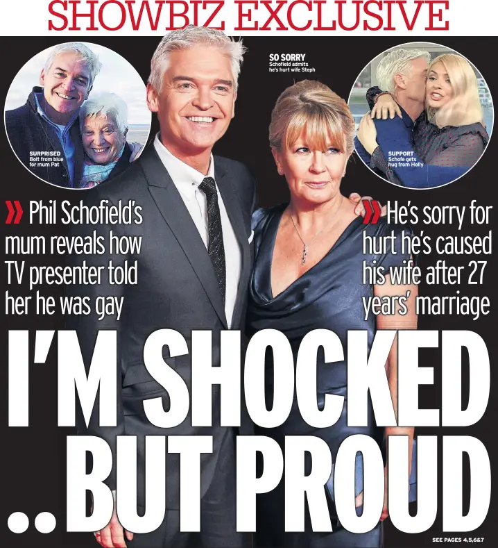  ??  ?? SO SORRY Schofield admits he’s hurt wife Steph