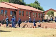  ??  ?? BRICKS AND MORTAR: A Kagiso Trust School Infrastruc­ture developmen­t in the Free State