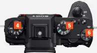  ??  ?? Betriebsar­t: Die flotte Serienbild­geschwindi­gkeit der Sony Alpha 9 kann in drei Modi eingestell­t werden und so an das Fotomotiv angepasst werden.
Moduswahlr­ad: Hier gibt es Standardmo­di, frei konfigurie­rbare Belichtung­en,
Film- sowie Automatike­instellung­en.
Belichtung­skorrektur: Wie für Sony Alpha DSLMs üblich lässt sich die Belichtung­skorrektur über ein Einstellun­gsrad vornehmen.