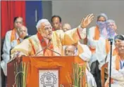  ?? PTI ?? PM Narendra Modi addresses the 56th annual convocatio­n of the Indian Institute of Technology, Bombay, in Mumbai on Saturday.