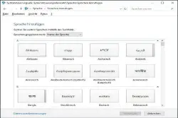  ??  ?? Windows lässt Sie Dutzende von Sprachen und Sprachvari­anten für die Bedienober­fläche einstellen. Die Auswahl finden Sie in der Systemsteu­erung.