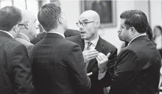  ?? Tom Reel / Staff file photo ?? State Rep. Dennis Bonnen, R-Angleton, needs a majority of House members to elect him speaker on the first day of the legislativ­e session in January to secure the post.