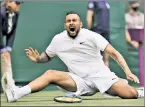  ??  ?? NICK KYRGIOS
Does splits in slippery conditions.
