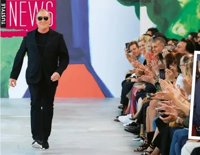  ??  ?? Michael Kors (59 anni) si gode gli applausi dopo la sfilata del suo brand all’ultima New York Fashion Week. Sotto, Gianni e Donatella Versace nel 1992.