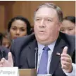  ?? — Reuters ?? Secretary of State Mike Pompeo testifies before a Senate Foreign Relations Committee hearing titled “An Update on American’’ on Wednesday.