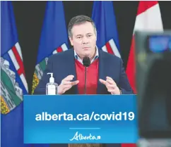  ?? Chris Schwa rz / Government of Alberta ?? On Friday, Alberta Premier Jason Kenney ordered all of his caucus members and senior staff not to travel outside
Canada other than for government business.