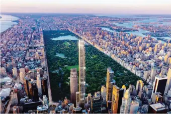  ??  ?? Una veduta di Central Park, nel cuore di Manhattan, dove potrebbe svolgersi l'intera maratona di New York 2020