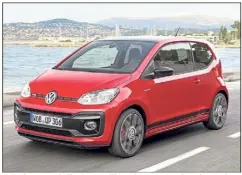  ?? ©Volkswagen ?? Campée sur ses belles jantes alliage de  pouces, la up! GTI arbore fièrement son sigle à trois lettres sur une calandre soulignée, comme il se doit, d’un liseré rouge.